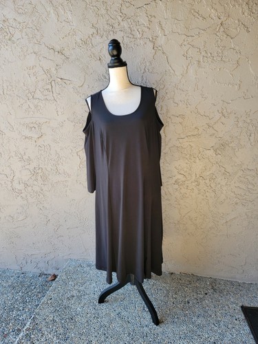 Susan Graver Cold Shoulder Dress Sz 1X 