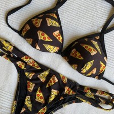 Bikini Lovers pizza triangolo M slip S Costume linea junk food