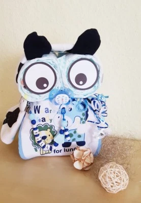 MARKENLOS Windeltorte,Windeleule,Geschenk,Taufe,Geburt,Junge,Mädchen,Neutra,Schnullerkette