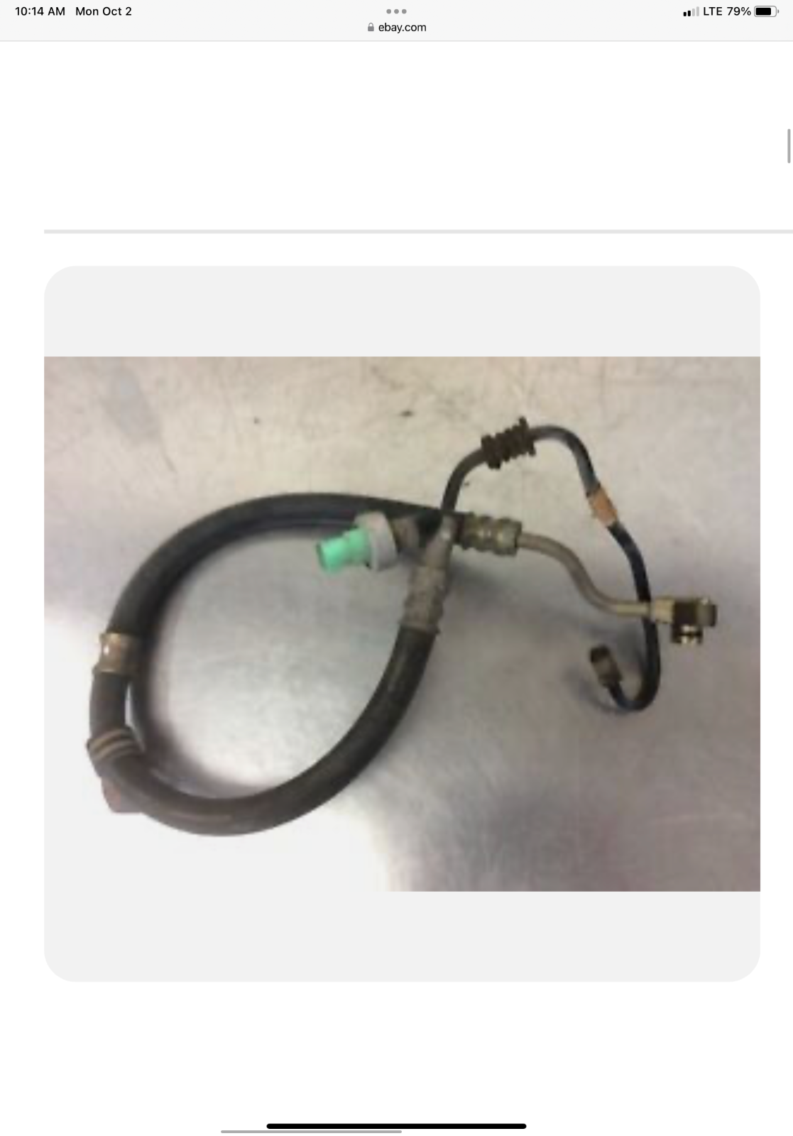 9802 Accord 2.3L Power Steering High Pressure Feed Hose Pipe Line From