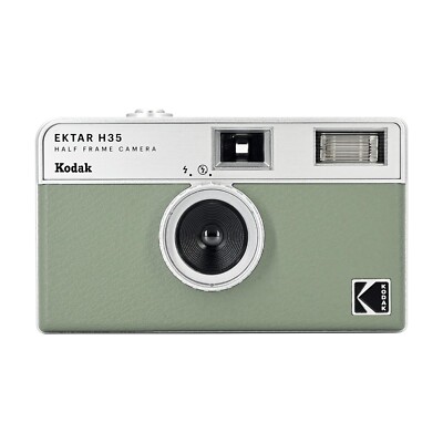 Kodak EKTAR H35 Half Frame Film Camera 35mm, Reusable - Color Sage Green