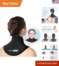 Wearable Neck Ice Pack Wrap - Soft, Flexible Gel Cold Compression for Injuries