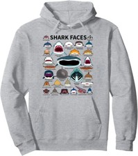 Shark Faces Type of Shark Shark Faces Of All Kinds Unisex Hooded Sweatshirt