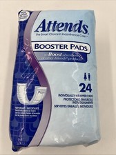 Attends Booster Incontinence Pads - 1 Package of 24 Individually Wrapped