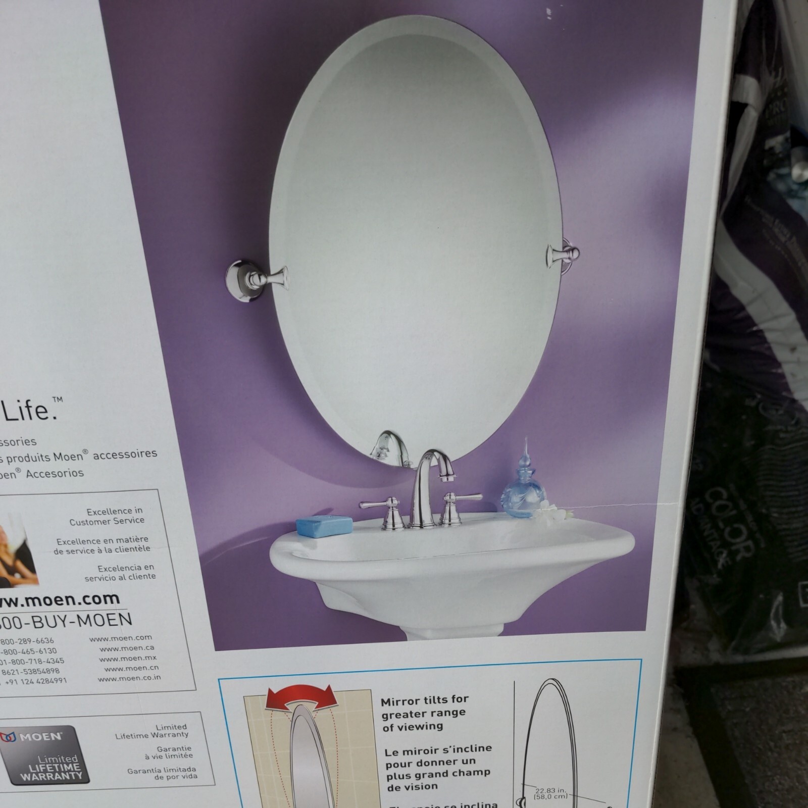 Moen Glenshire DN2692CH 26" Tall x 22" Wide Chrome Tilting Oval