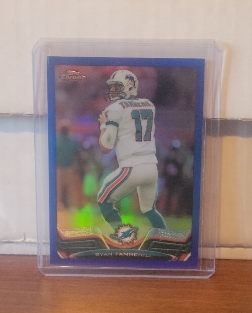 2013 Topps Chrome Blue Refractor Ryan Tannehill #176 SP Miami Dolphins /199