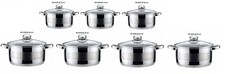 Kochtopf mit Glasdeckel Topf INDUKTION 12, 14, 16, 18, 20, 22 und 24cm Kinghoff