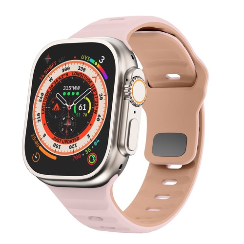 Sports Splicing Silicone Strap For Apple Watch Ultra 9 8 7 6 SE iWatch 49mm Band - Picture 72 of 95