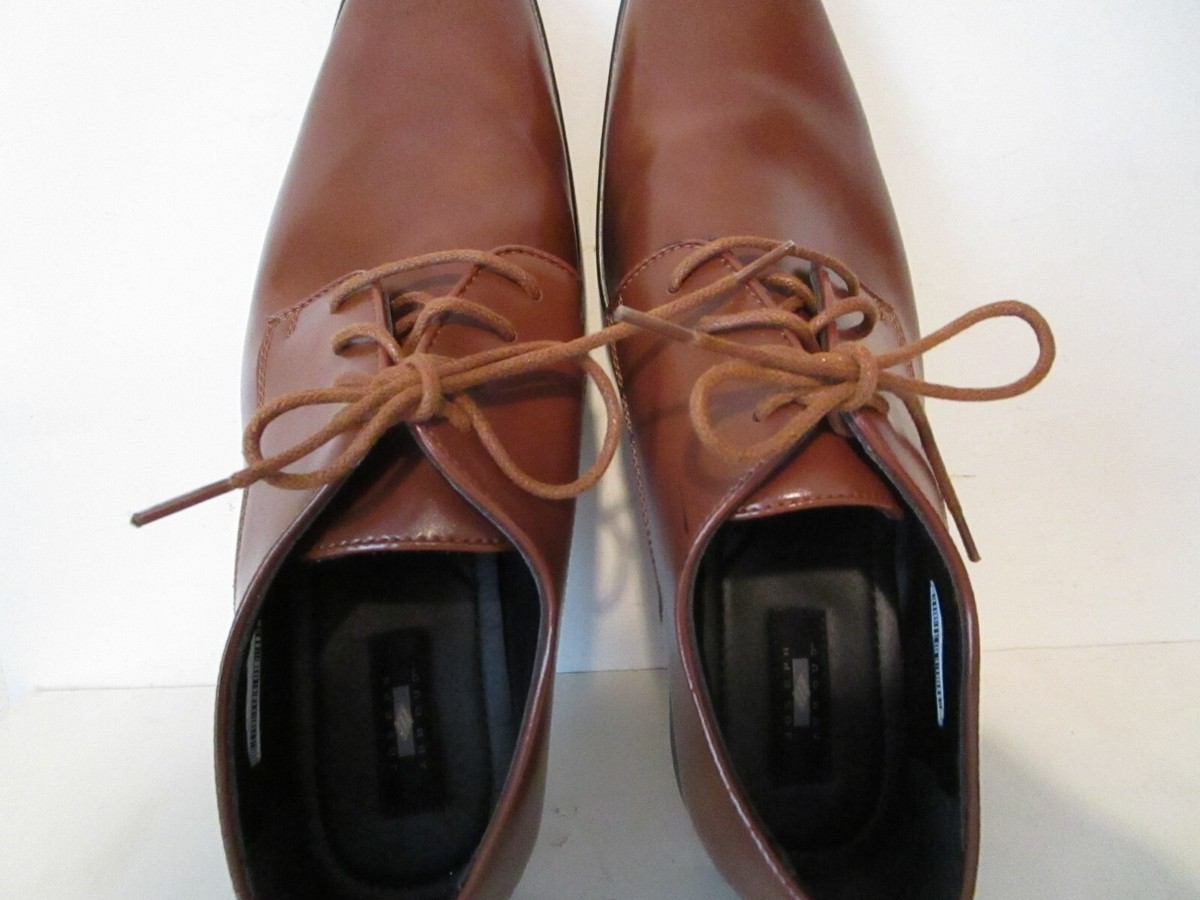 Men\'s Joseph Abboud Brown Oxford Leather Dress Lace Up Shoes Size 12 Joseph Abboud Mens Lace Up Oxford Dress Casual Shoes Brown  main image 2