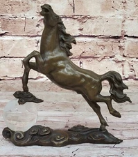Handcrafted Lucky Horse Statue in Art Deco Style by Milo Hot Cast Sale