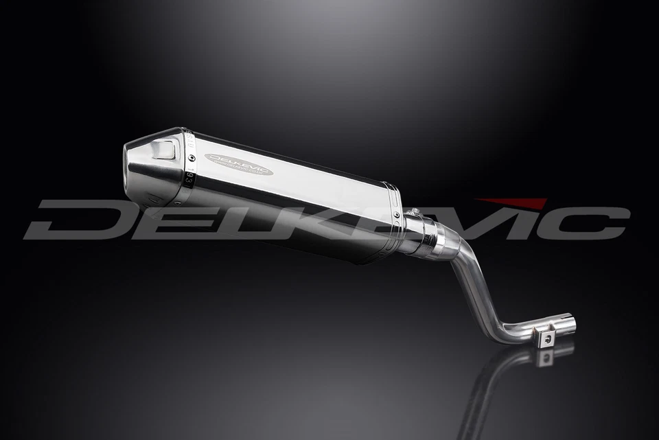 Kit silenciador de escape de acero inoxidable triovalado 13" Slip On Honda CRF250L Trail 2012-2016 Foto 3 de 4