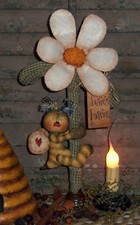 Pattie's Ratties Primitive Bee Flower Ornie Paper Pattern 307