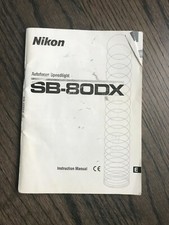Nikon AF Speedlight SB-80DX Instruction Manual