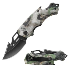 FLISSA Mini Folding Pocket Knife 2.5Inch Stainless Steel Drop Point Blade Knives