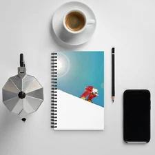 Speed Ski spiral notebook