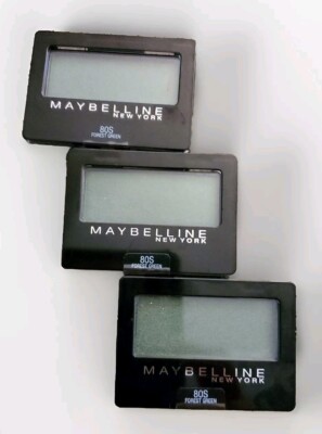 Maybelline NY Expert Wear Eyeshadow Makeup FOREST GREEN 80S .08 oz. Lot Of 3 NEW