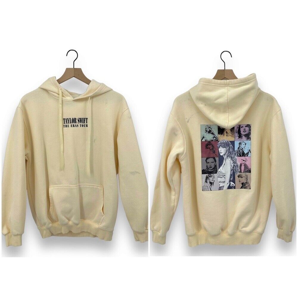 Taylor Swift Beige The Eras Tour Concert Graphic Hoodie Size Taylor Swift Beige The Eras Tour Concert Graphic Hoodie Size