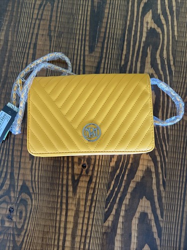 NWT Studio Bagley Mischka Womens Crossbody Handbag Yellow Purse Bag - Picture 4 of 6