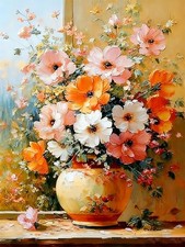 Flower Paint by Numbers Kit for Adults,Wild Daisy Adult Painting by Numbers for