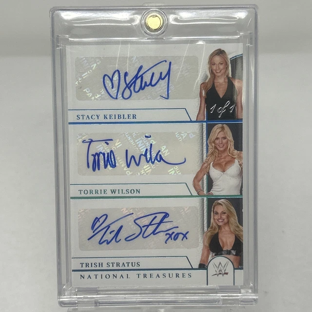 2024 WWE National Treasures Stacy Keibler Torrie Wilson Trish Stratus 1 Of 1