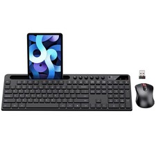 Wireless Keyboard and Mouse Combo, 2.4G Ergonomic Wireless Computer Keyboard ...