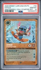 2026 Disney Lorcana Stitch Carefree Snowboarder Winterspell Starter Set PSA 10