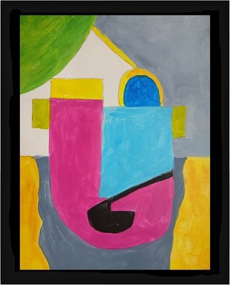 Neo Expressionism/Abstract  One Eye  11x14 Handmade Signed Colorful Painting