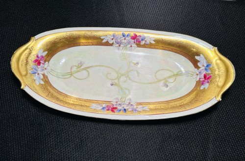 T&V Limoges, Pickard China, Handpainted Gold Serving Dish ~ Signed RAY - Picture 1 of 12