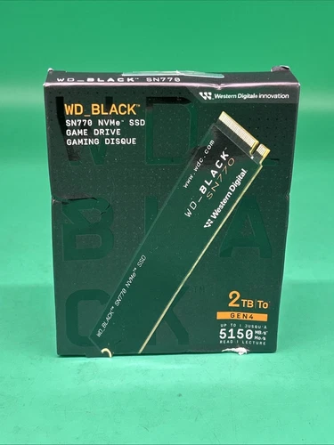 New Western Digital WD Game Drive WD_Black 2TB M.2 2280 PCIe Gen4 NVMe SSD SN770