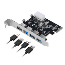 Image of 5Gbps USB 3.0 PCI-E Expansion Card Adapter PCI Express 4 Ports USB 3.0 Controlle