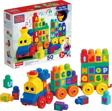 MEGA BLOKS First Builders Toddler Building Blocks Toy Set, ABC Musical Train