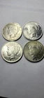 Four(4)Peace Dollars! 1922, '23, '24, '25. Very Good Circulated Condition