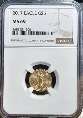 NGC 2017 Gold Eagle G$5 MS 69