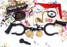 Beautifully Crafted Vintage Shackles Gift Set Black Iron Handcuffs w/brass tags
