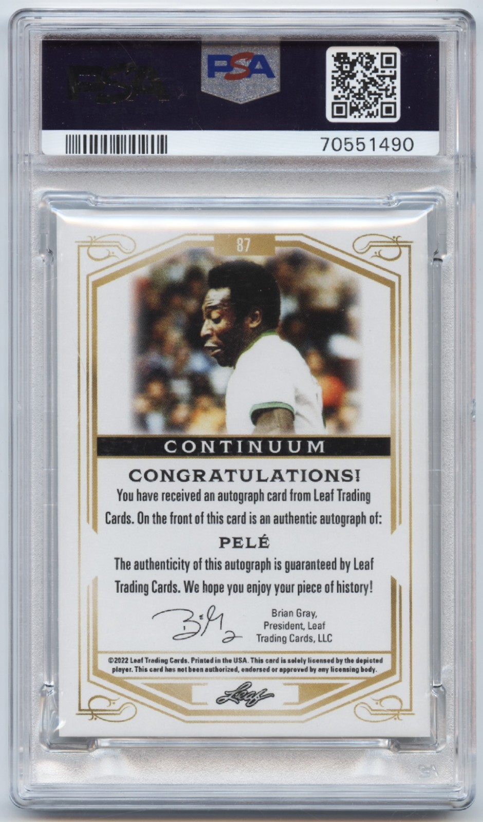 2022 Leaf Continuum Pele Auto  PSA 9 MINT  030/199 view 2