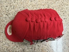 9 Each RED Decky FitAll Flex Fitted Baseball Caps Hats Unisex L / XL Lot