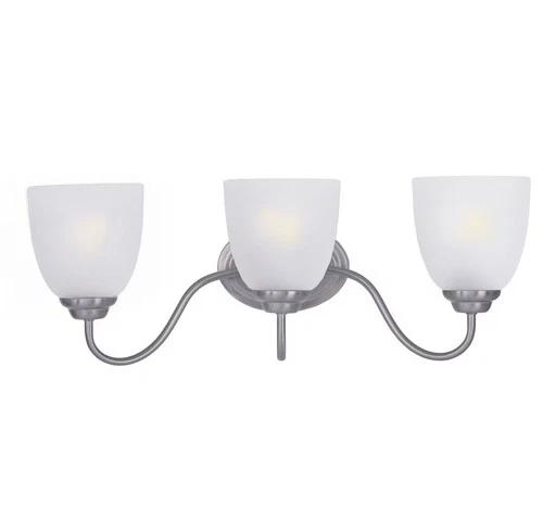 Maxim 10073FTSN Stefan 21.5" 3-Light Frosted Glass Bath Vanity in Satin Nickel - Picture 1 of 2