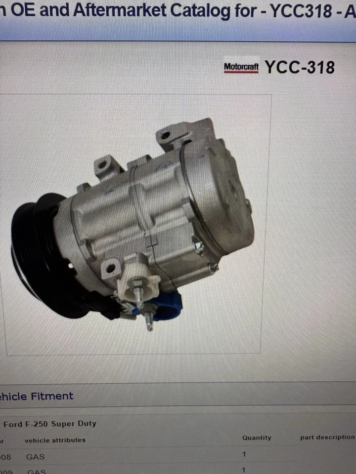 Compresor de aire acondicionado original Ford 9C3Z-19703-B Foto 3 de 4