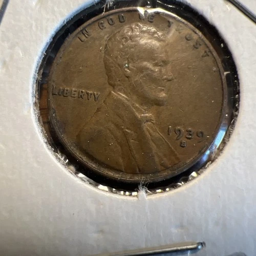 1939-S San Francisco Mint Copper Lincoln Wheat Cent. Brown Color Free Shipping