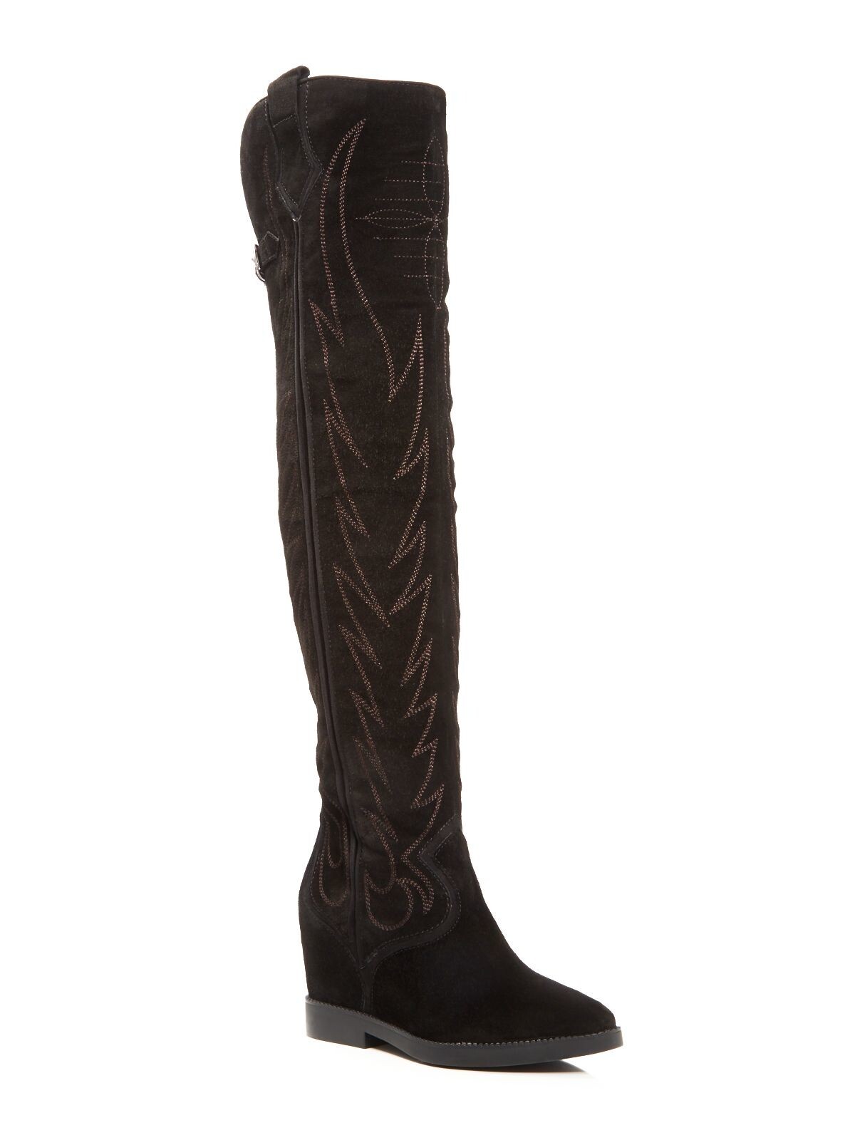 ASH Womens Black Pull Tab Comfort Gaucho Almond Toe Leather Western Boot 35 27890₽