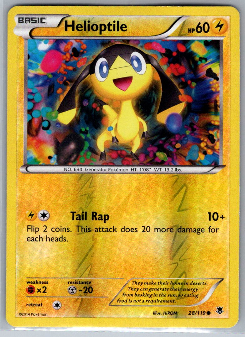 Helioptile (28) 28/119 Common XY - Phantom Forces Reverse Holofoil DM