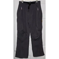 Kemper Cargo Snow Pants Men's L Black Belted Skiing Outdoors