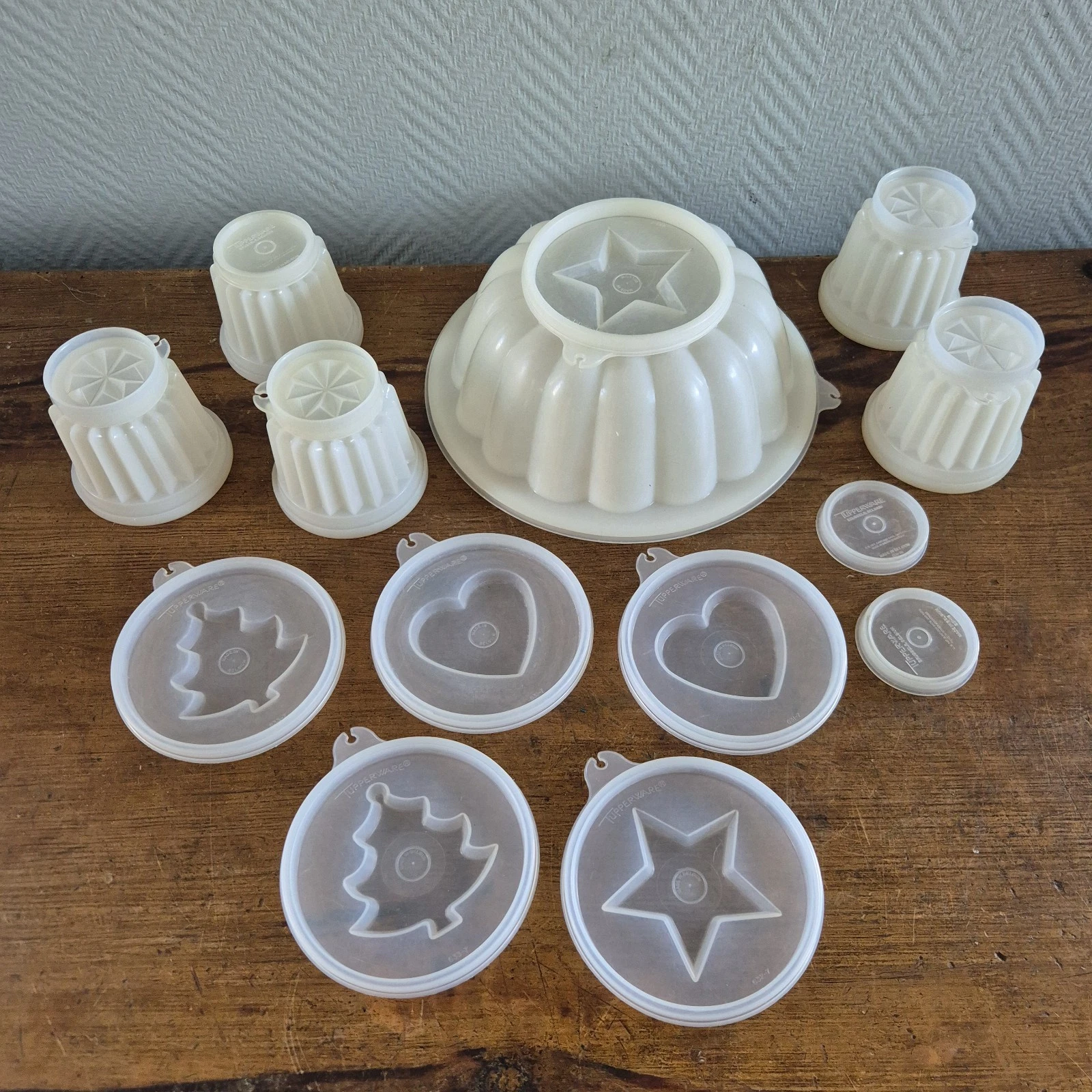 Vintage Tupperware Pudding Mold Set, Mousse, Ice Cream, and Pudding Ring Mold,...