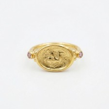 US DUTY INCL: Sultan Amethyst Ring, Symbol of Peace, Ancient Style Gift 12. US