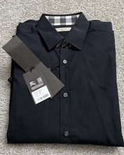Burberry Long Sleeve Men's Dress Shirt Casual Black Small Authentic