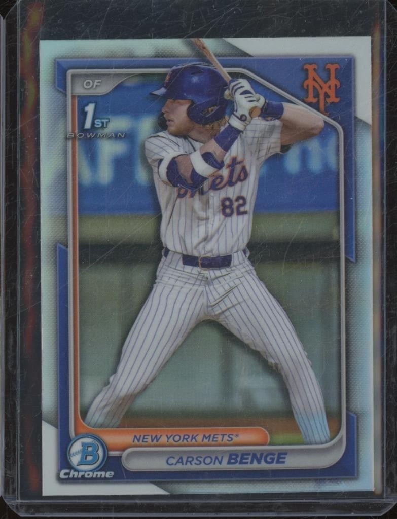 2024 Bowman Draft Chrome CARSON BENGE RC 1st Refractor New York Mets KM1