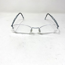 LINDBERG NO 37 6B40 BLUE RIMLESS EYEGLASSES 204A