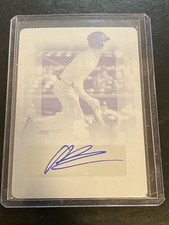 Ryan McCurry 2017 Leaf Perfect Game National Cyan Printing Plate Auto #BA-RM2!