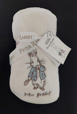 Baby Unisex Peter Rabbit weiche Fleecedecke/Tuch entzückende Figur Geschenk