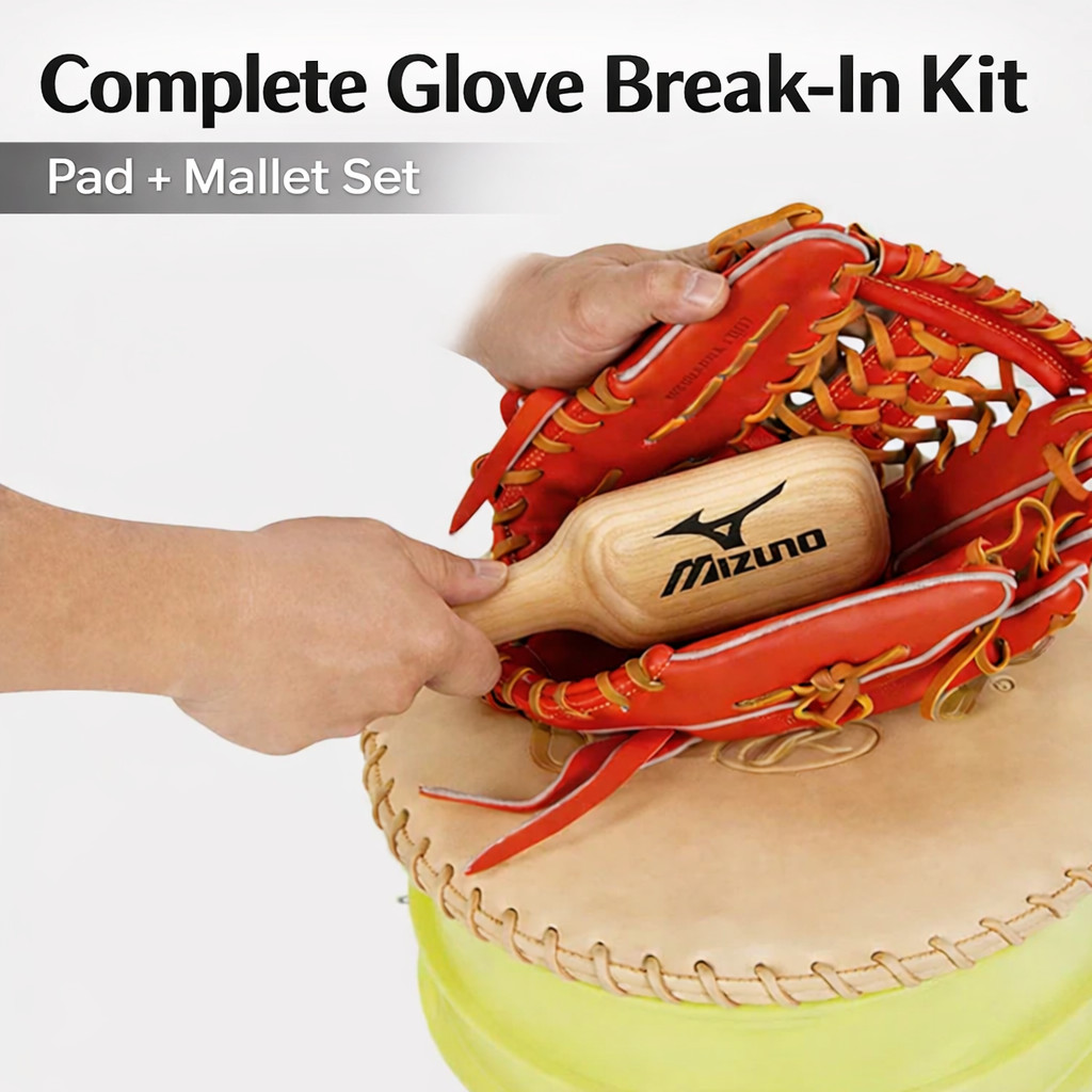 Break-in Kit Rawlings Pad Mizuno Mallet Set Leather Wood Jap